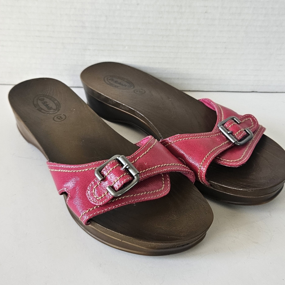 Dr Scholl's Pink Advance Comfort Slide‎ Sandals size 8